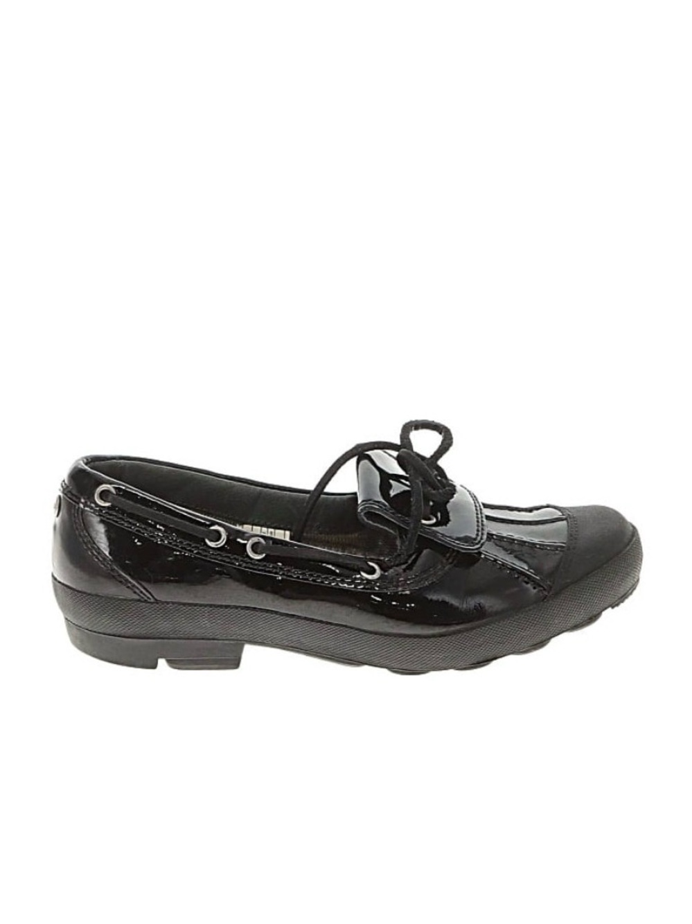 UGG Ashdale Black Patent Duck Shoes Black Lace-Trim Rain